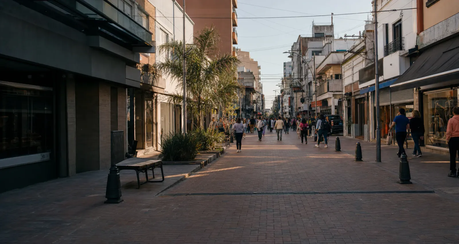 Corredor comercial peatonal inspirado en la calle Arieta de San Justo